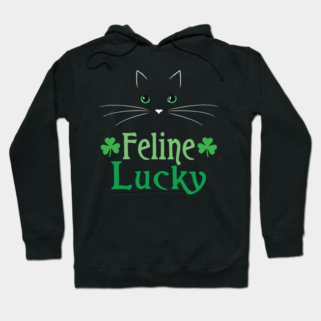 Feline Lucky St. Patricks Day Irish Cat Hoodie by glintintheeye